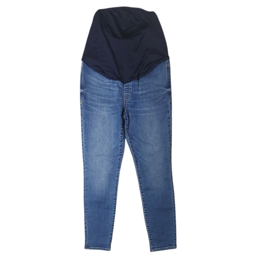 Madewell Over the Belly Tencel Denim Maternity Skinny Crop Jeans W27 Blue - Picture 2 of 13